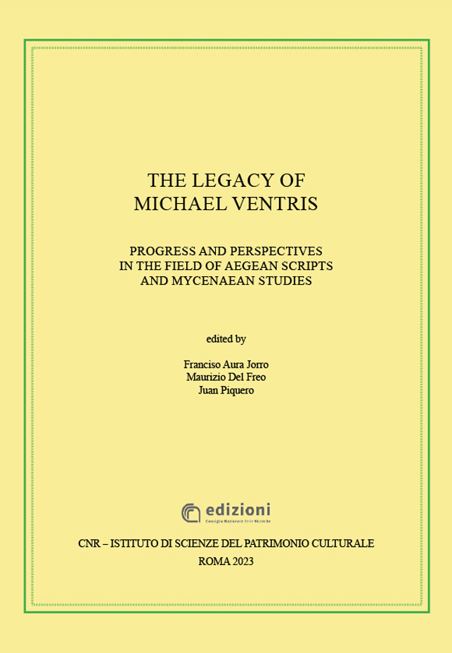 Cover volume The Legacy of Michael Ventris