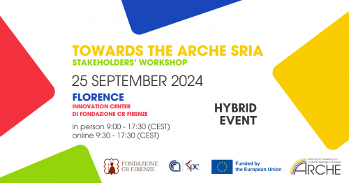 Stakeholders' Workshop Towards the ARCHE SRIA, 25 settembre Firenze